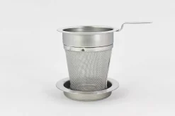 Hamburger Teespeicher Edelstahlfilter mit Abtropfschale, XS Fashion