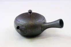 Hamburger Teespeicher Kyusu, Handarbeit, Tokuta Fujita, dunkel, gold-gefleckt, 160ml Outlet