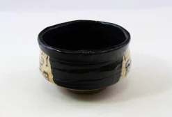 Hamburger Teespeicher Matchaschale (Chawan), Oribe, schwarz, beige Sale