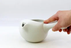 Hamburger Teespeicher Tea Instructor Kyusu, offen, weiß Outlet