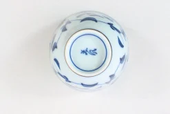 Hamburger Teespeicher Teeschale, weiß mit blauen Ranken Discount